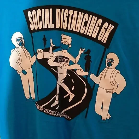 Next level covid-19 blue t-shirt. Size M - Picture 3 of 6